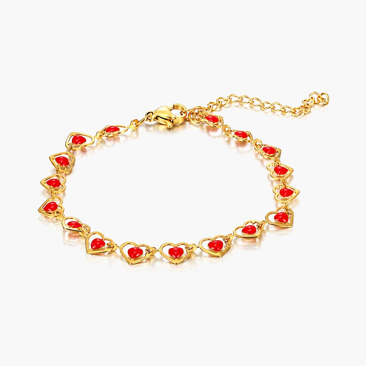Dainty Heart Chain Bracelet