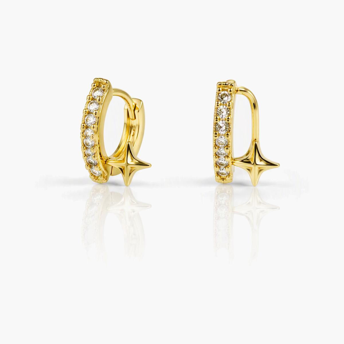 Trendy Star Charm Huggie Earrings