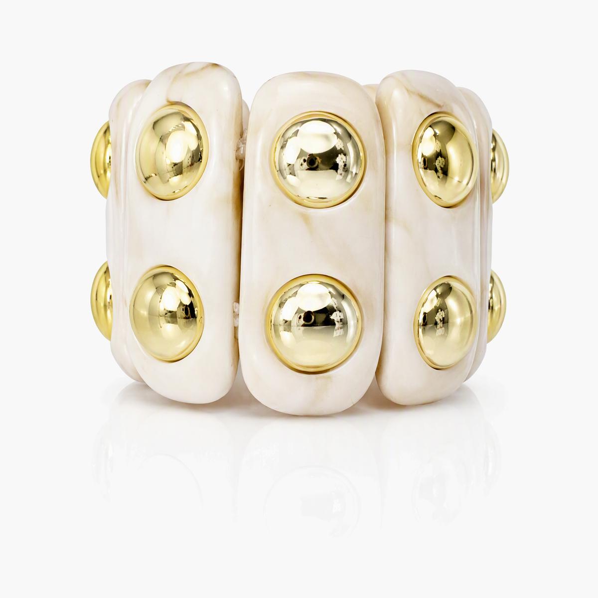 Chunky Sphere Stud Cuff Bracelet