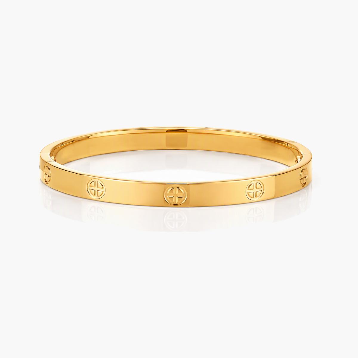 Minimalist Circle Disc Bangle