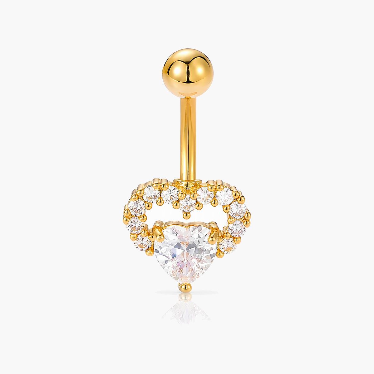 Cute Heart & Butterfly Belly Ring