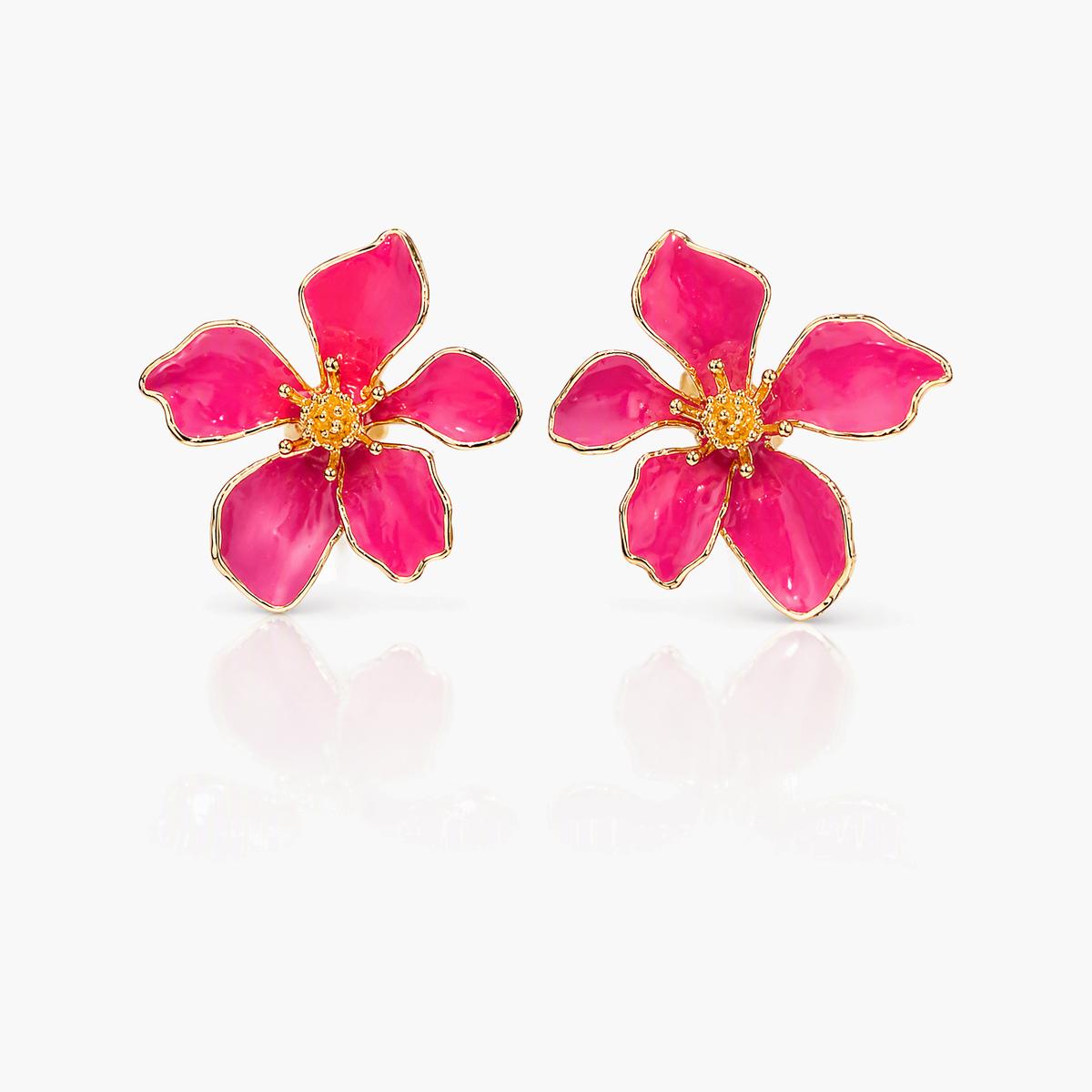 Floral & Geometric Stud Earrings