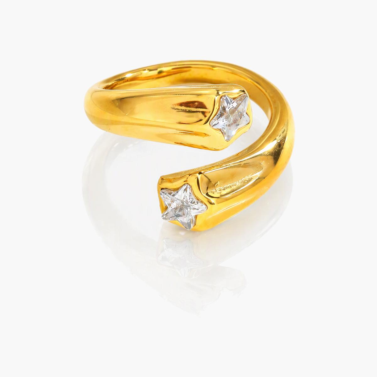 Heart and Star Open Ring
