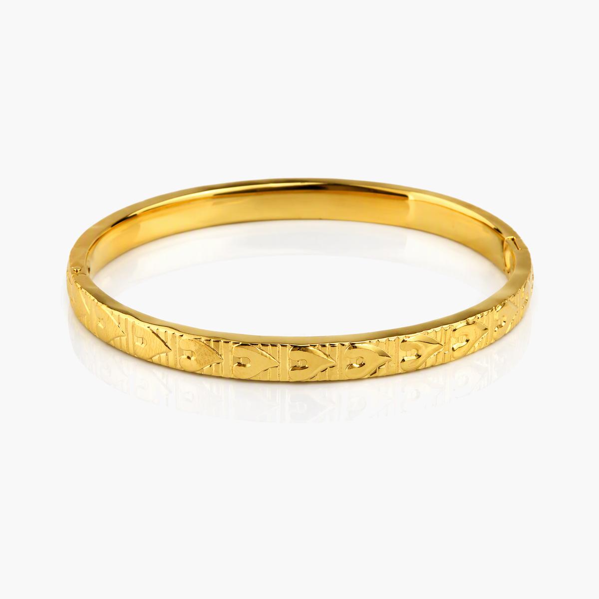Heart and Star Motif Bangle