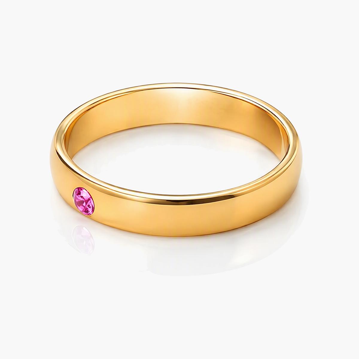 Minimalist Single Stone Ring