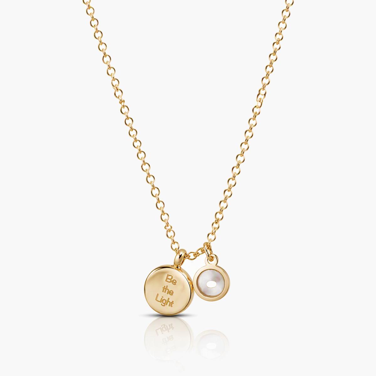 Dainty Disc and Evil Eye Necklace