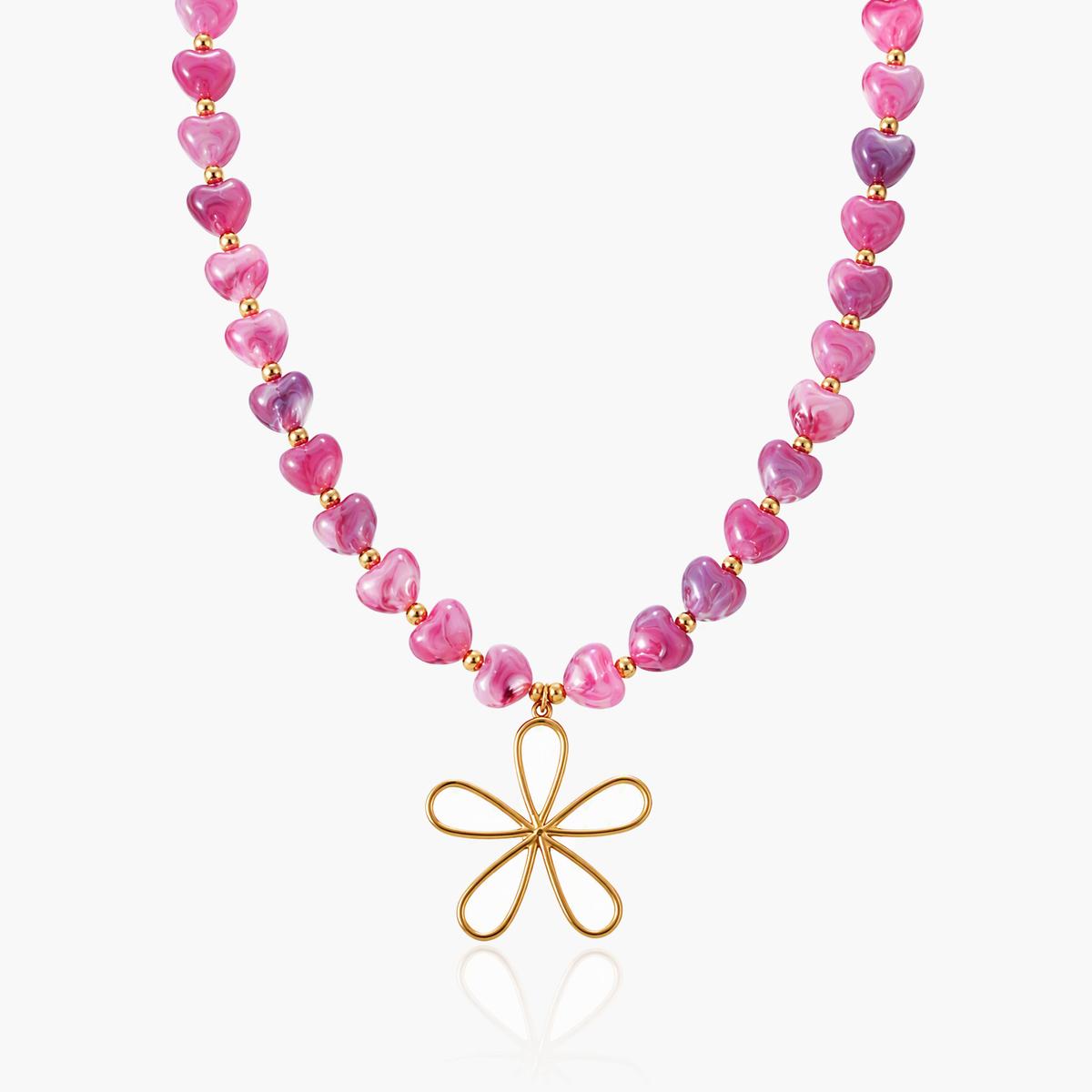 Boho Fish And Flower Necklace