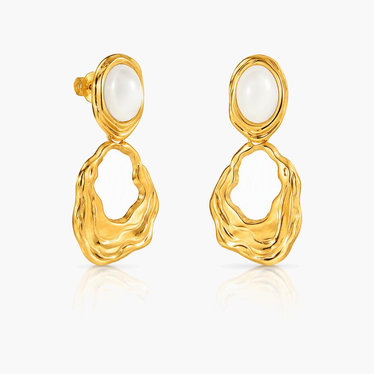 Teardrop Stone Drop Earrings
