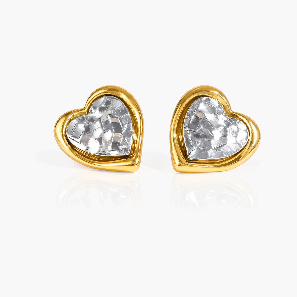 Trendy Heart & Geometric Stud Earrings