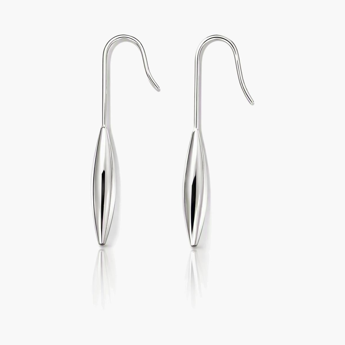 Elongated Drop Hook Earrings