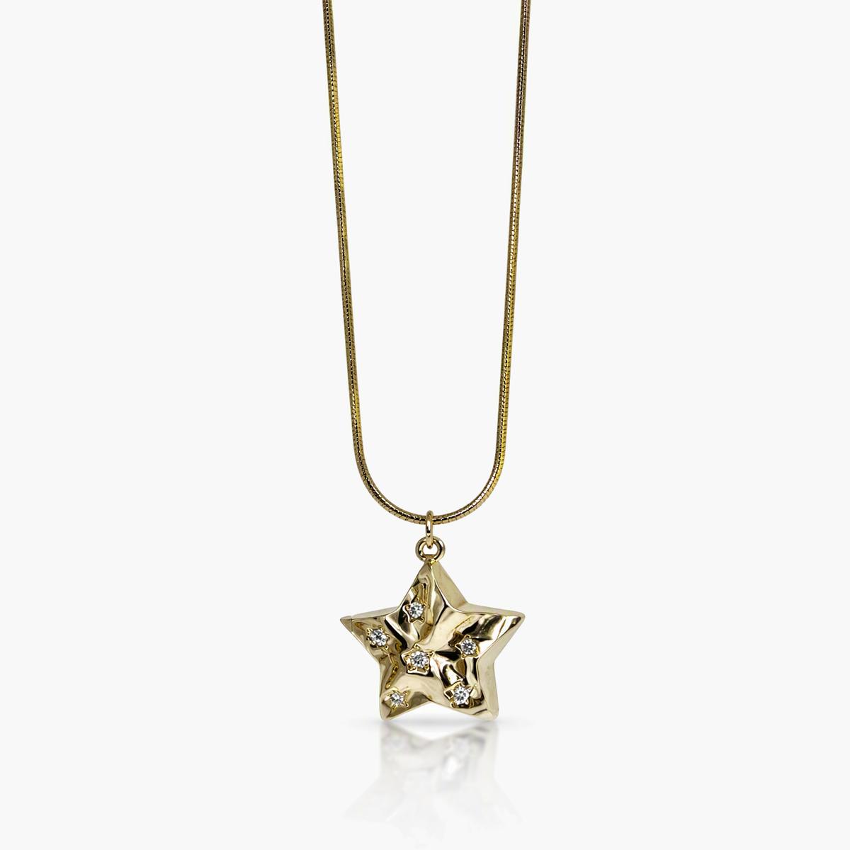 Puffy Star Pendant Necklace