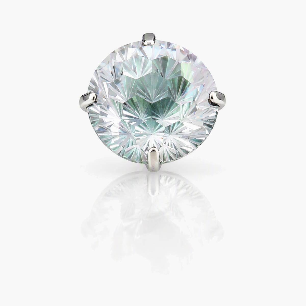 Round Solitaire Stud Earrings