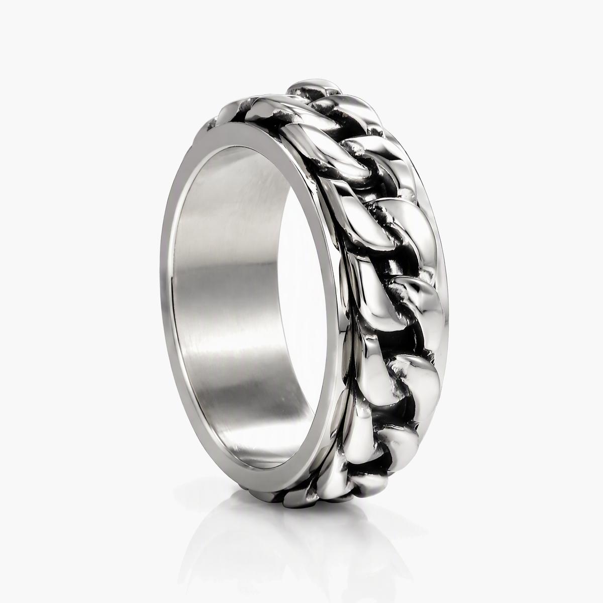 Chunky Chain Link Band Ring