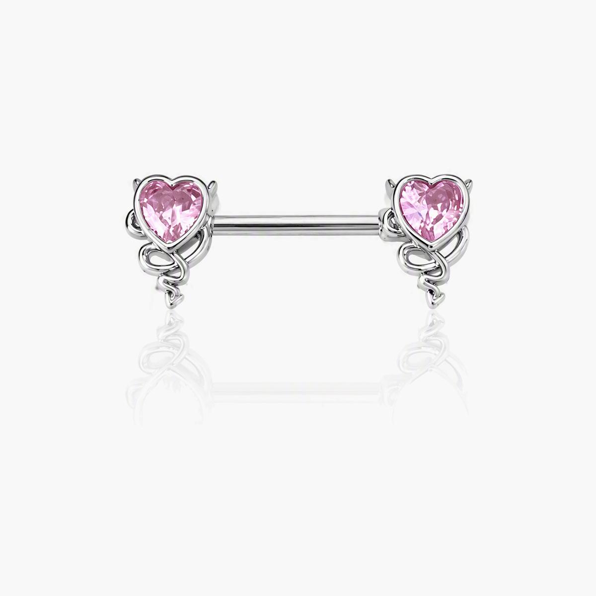 Cute Heart Snake Barbell