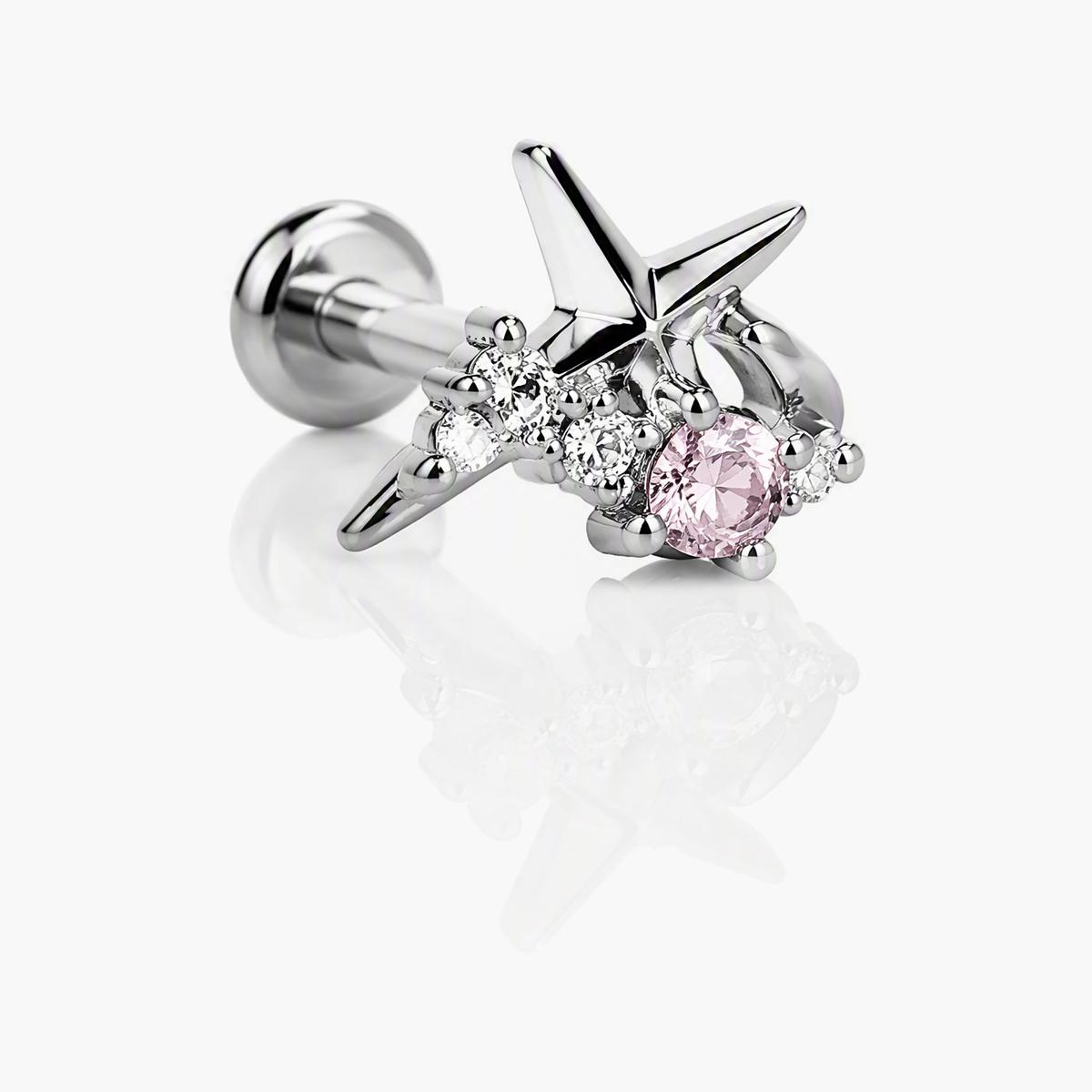 Dainty Star Charm Drop Earring