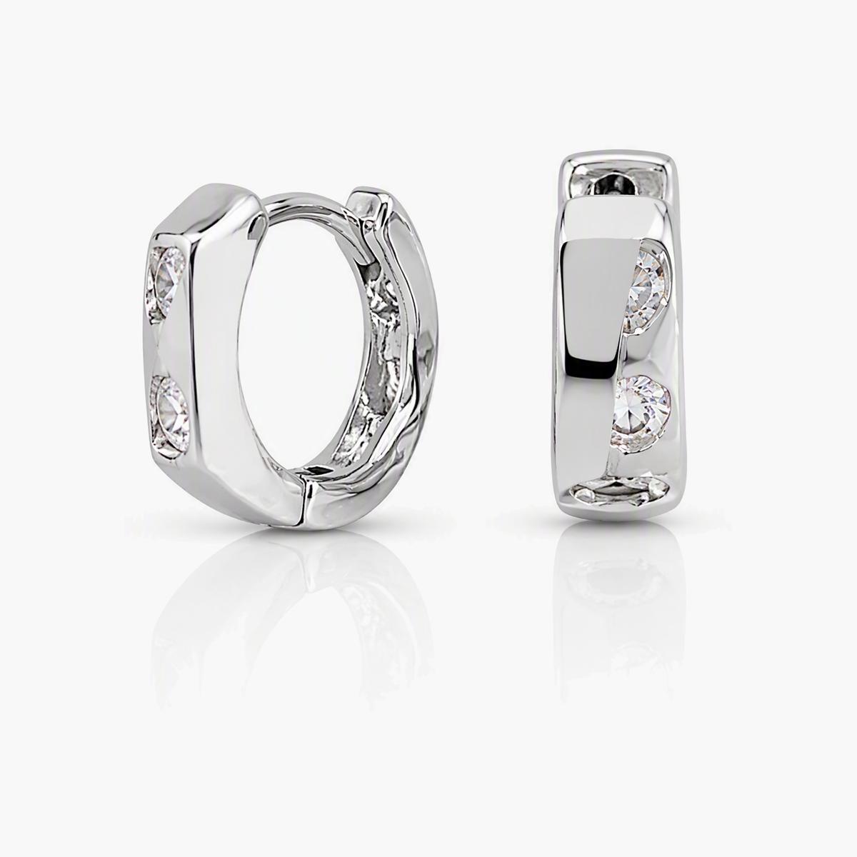 Paved Hoop Earrings