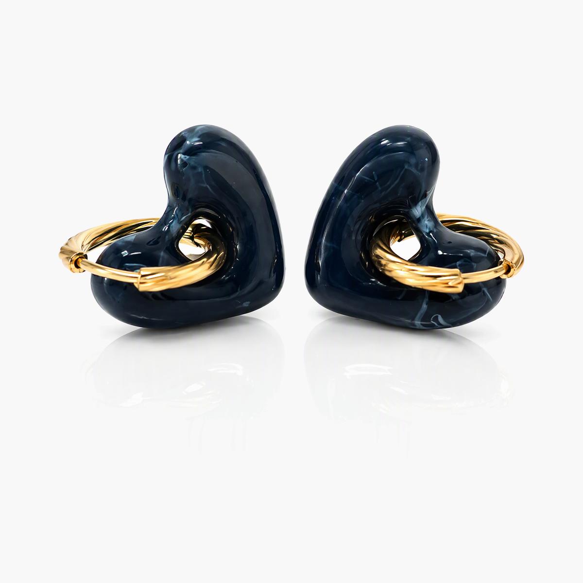 Trendy Heart Hoop Earrings