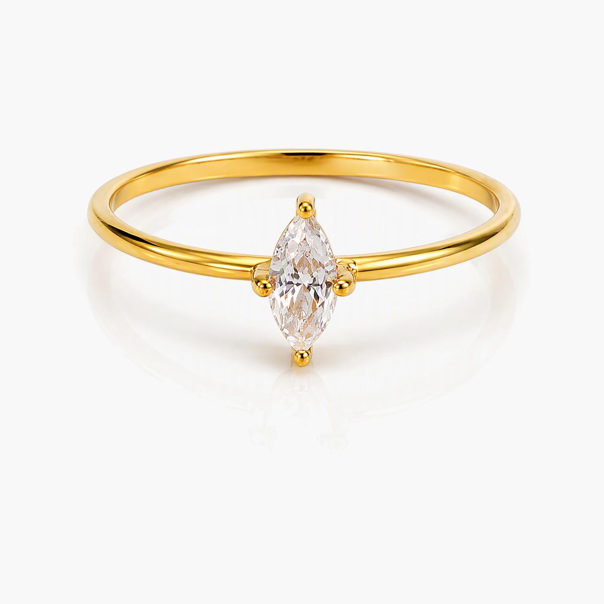 Dainty Single Stone Ring