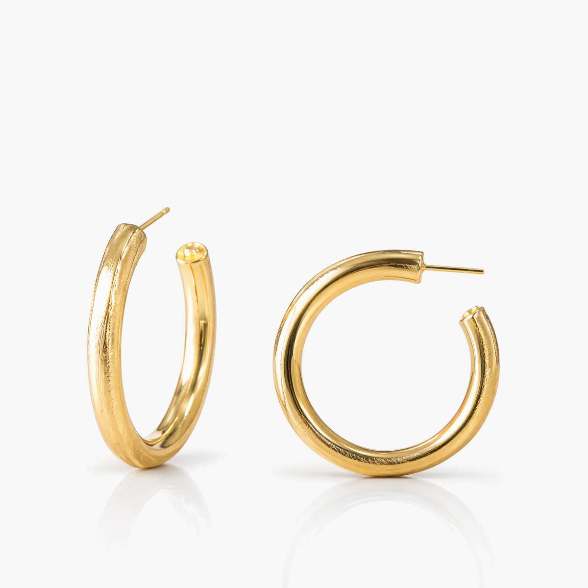 Minimalist Textured Hoop Earrings