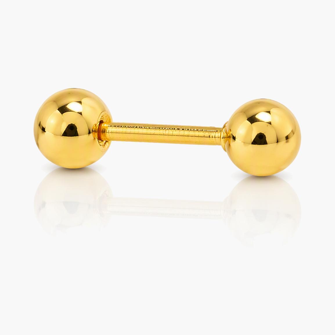 Minimalist Double Sphere Stud Earrings