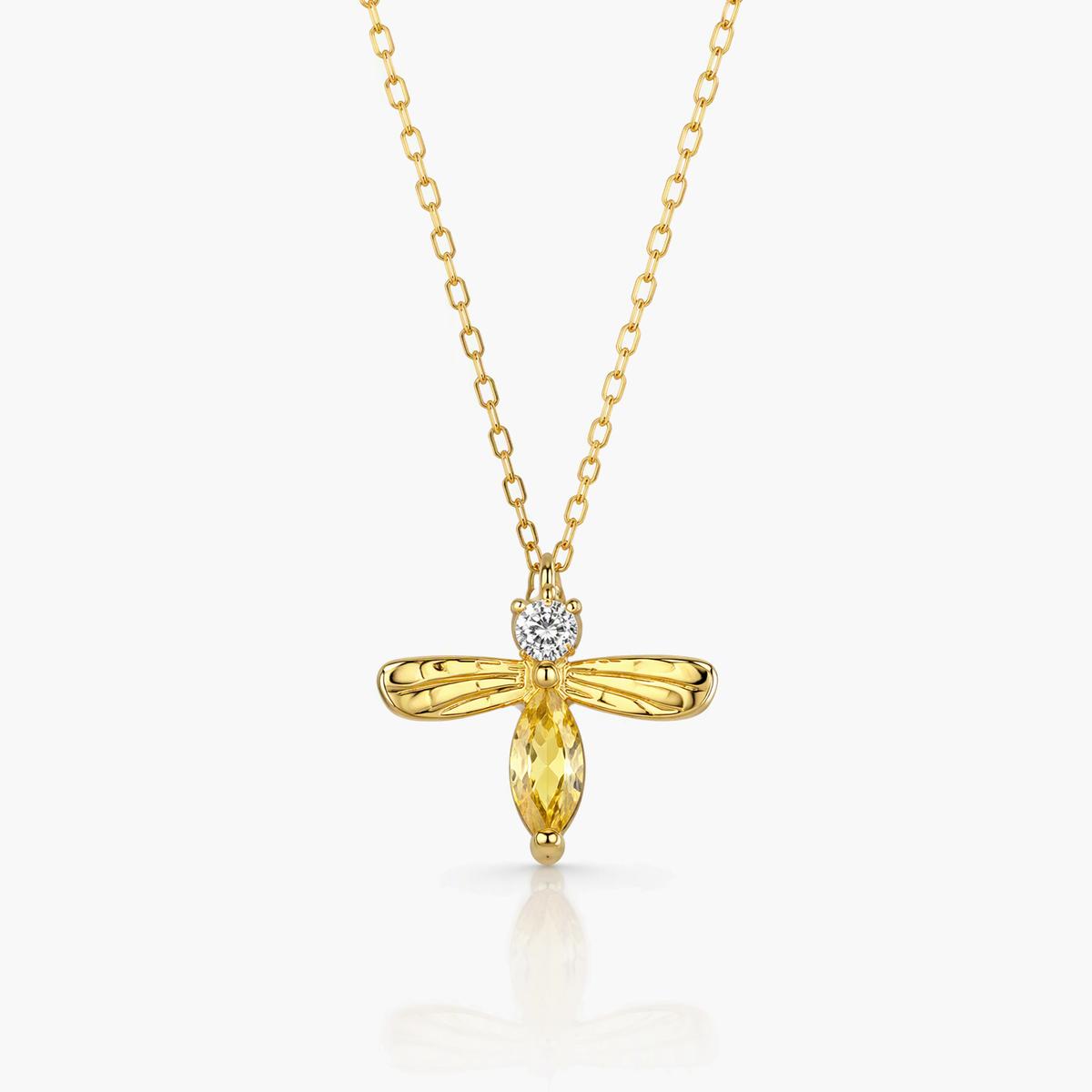 Dainty Bee Pendant Necklace