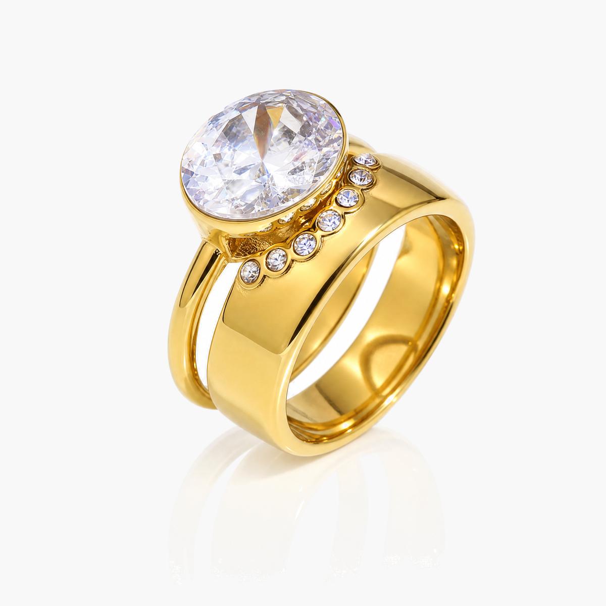 Luxury Oval Stone Ring