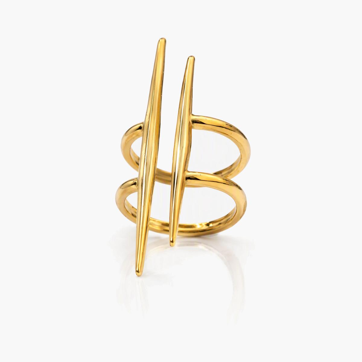 Trendy Double Spike Ring