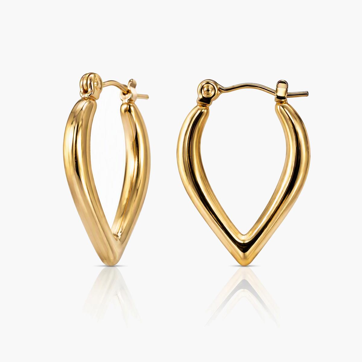 Trendy Heart Hoop Earrings