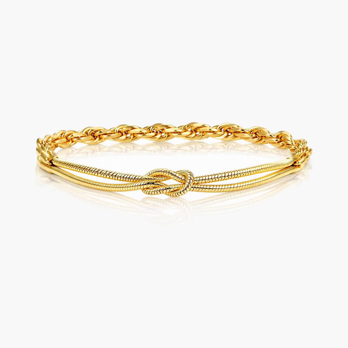 Love Knot Snake Chain Bracelet