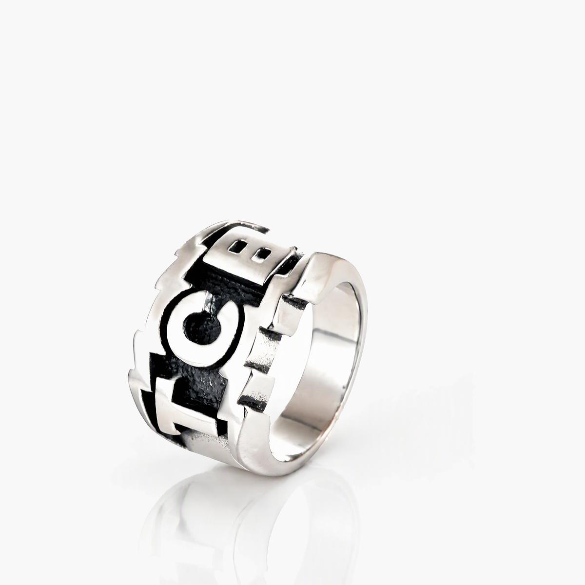 Chunky Block Letter Ring