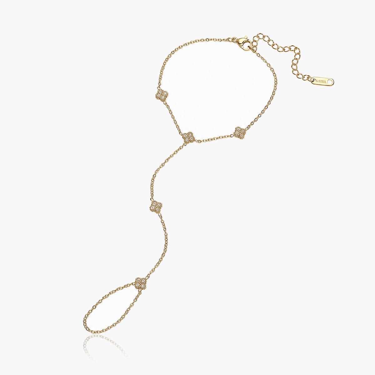 Dainty Four-Leaf Clover Bracelet