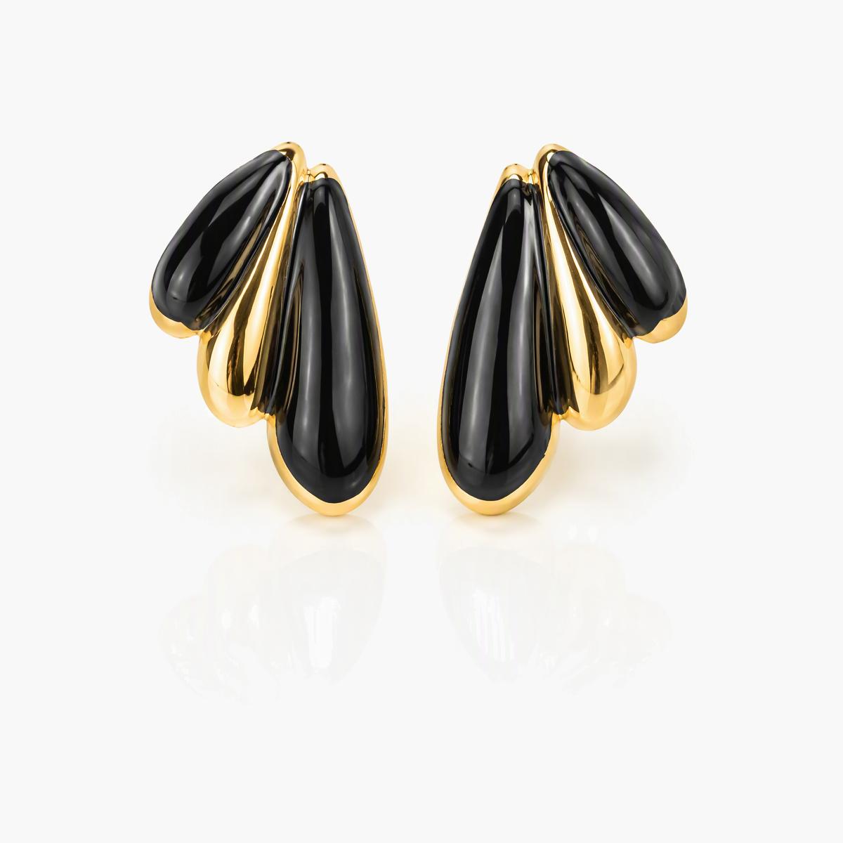 Trendy Layered Petal Stud Earrings
