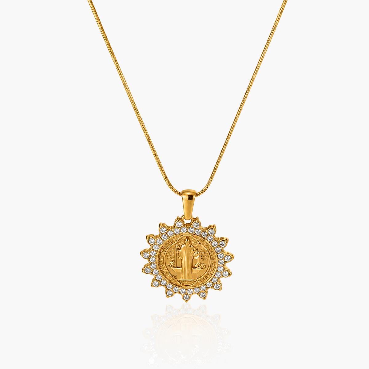Vintage Virgin Mary Pendant Necklace