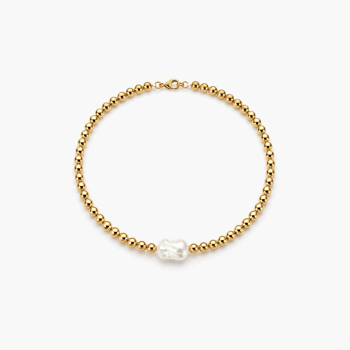 Trendy Baroque Pearl Bead Necklace