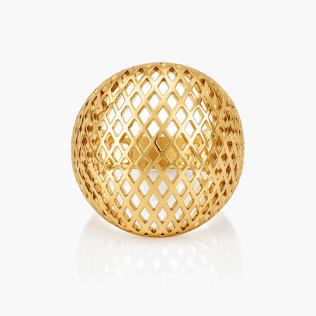 Chunky Lattice Dome Ring