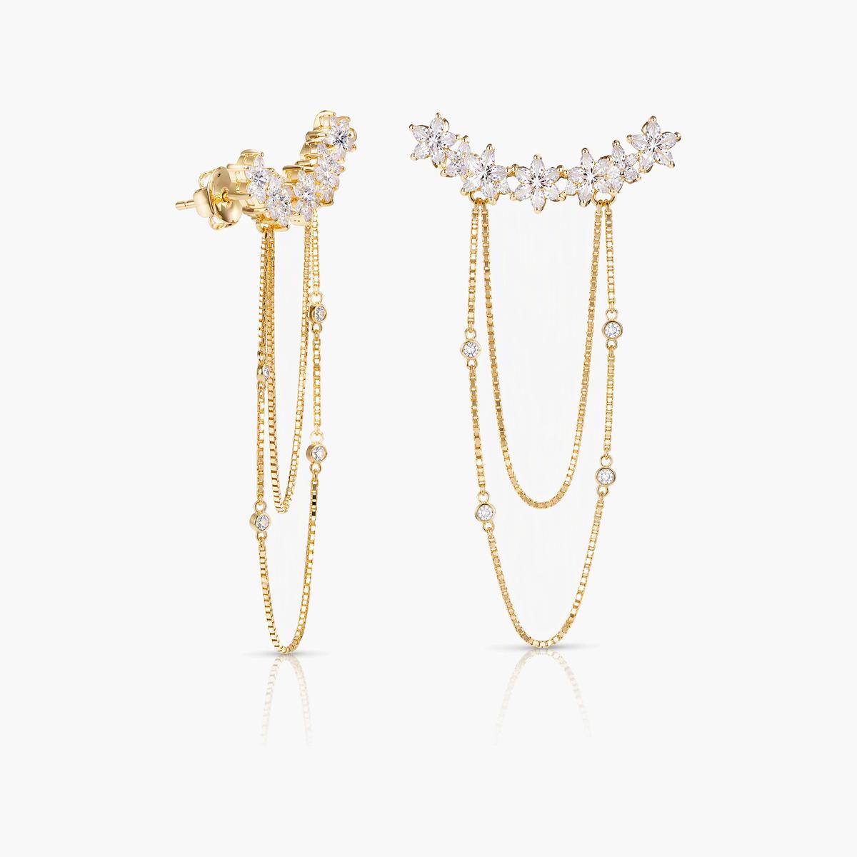 Elegant Bow Knot Fringe Drop Earrings