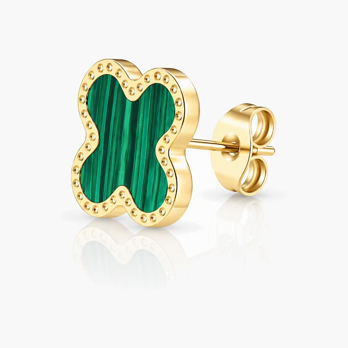 Four-Leaf Clover Stud Earrings