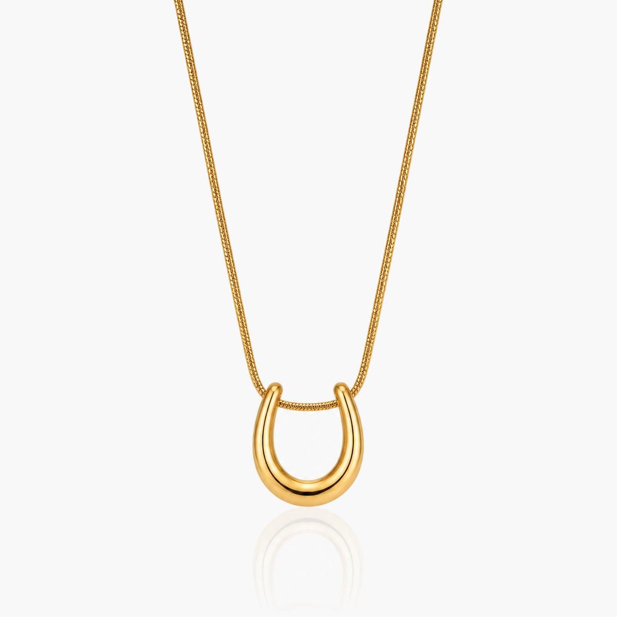 Heart And Horseshoe Pendant Necklace