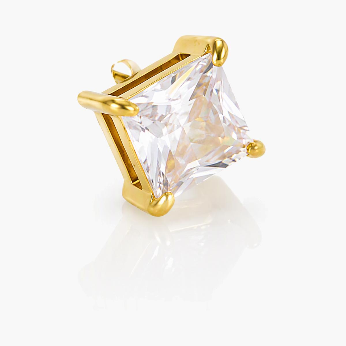 Square Stone Stud Earrings