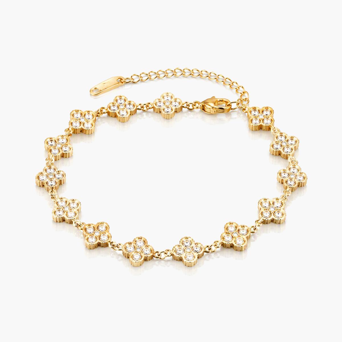 Dainty Four-Leaf Clover Bracelet