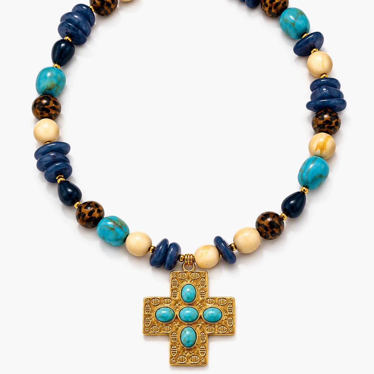 Boho Cross Pendant Necklace
