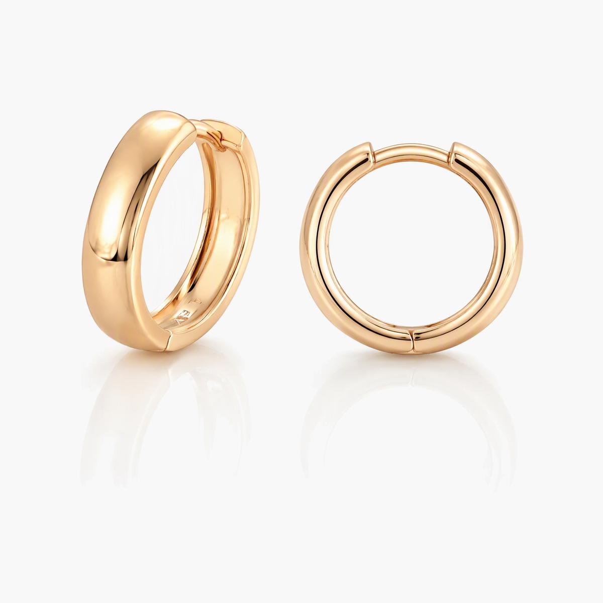 Chunky Thick Band Hoop Earrings