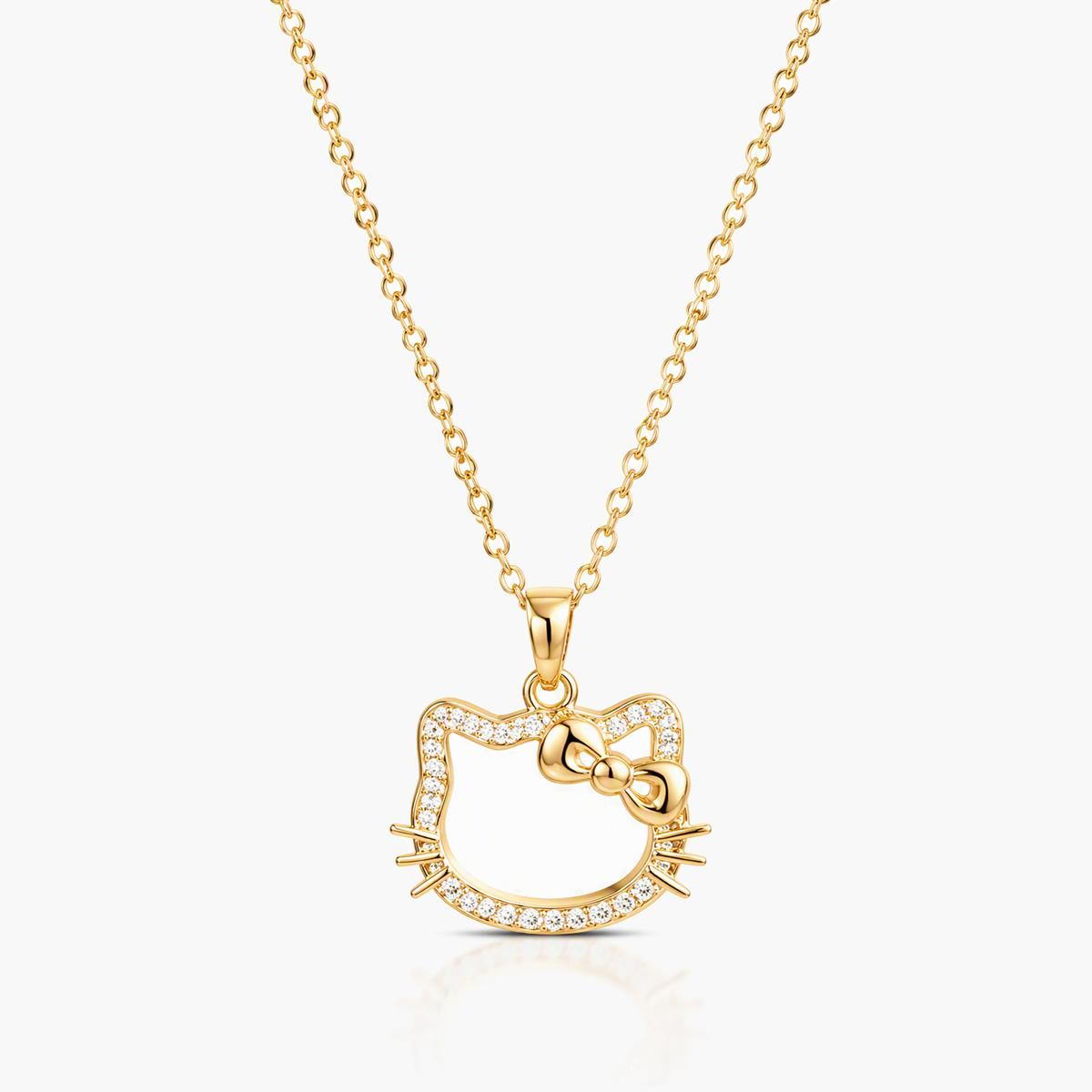 Cute Bow Knot Cat Pendant Necklace
