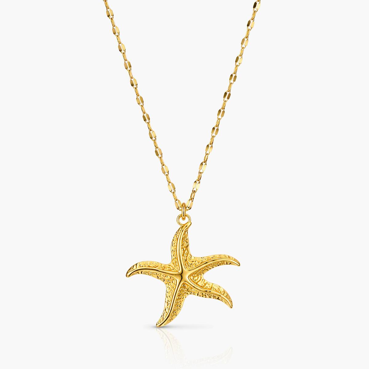 Boho Starfish Shell Turtle Necklace