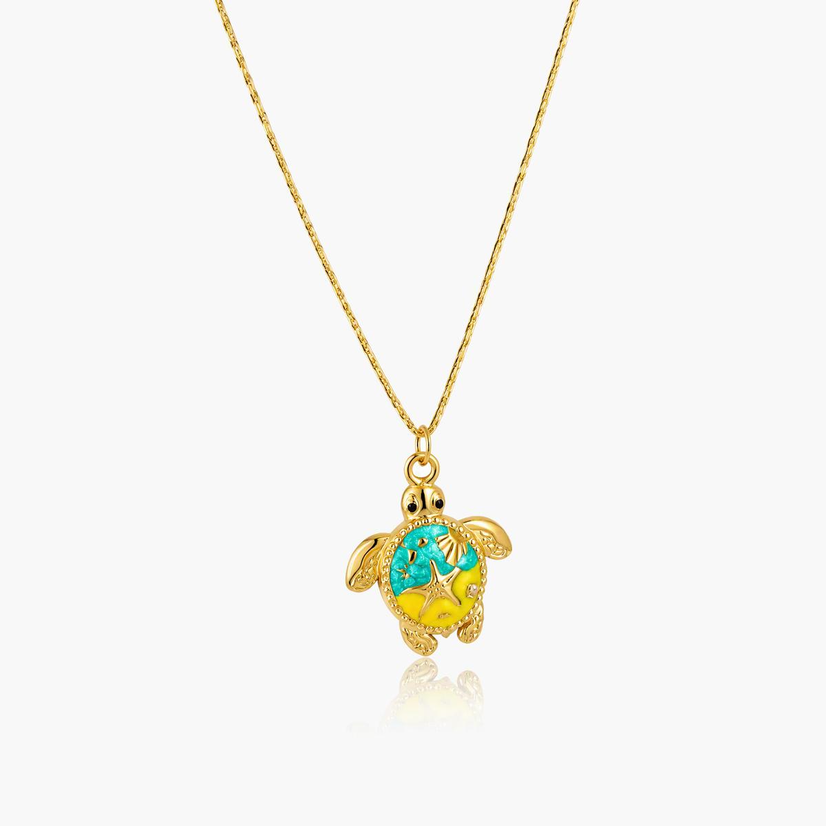 Cute Turtle Charm Necklace