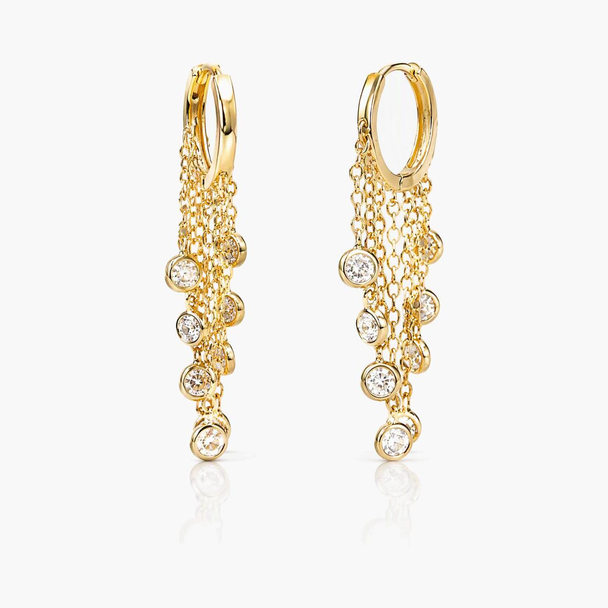Chain Fringe Drop Earrings