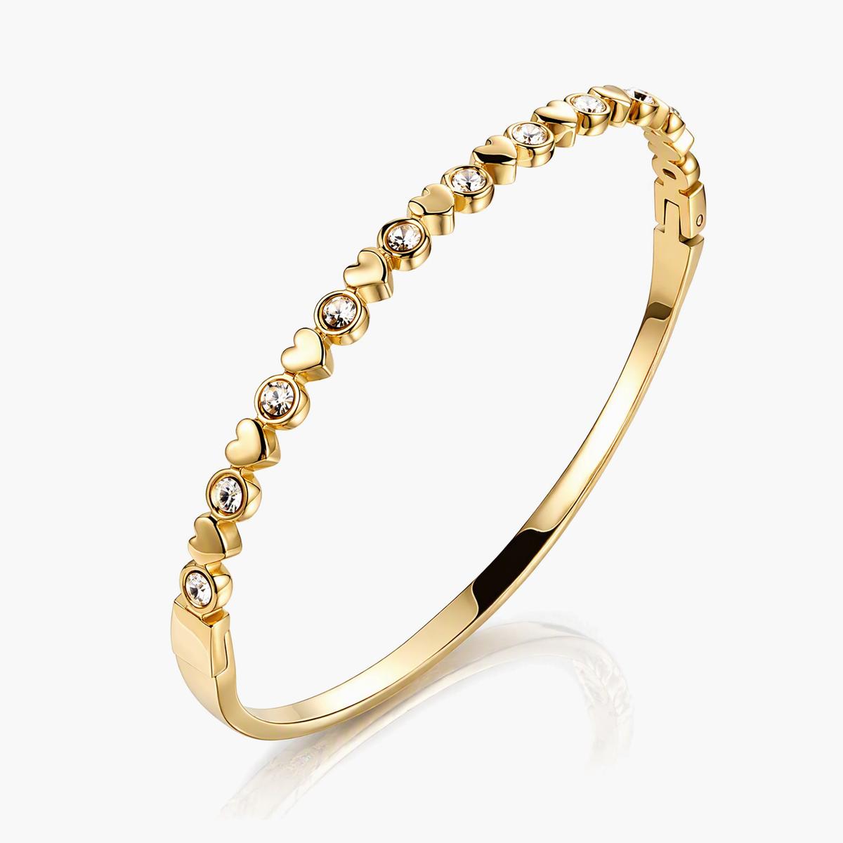 Heart Charm Bangle
