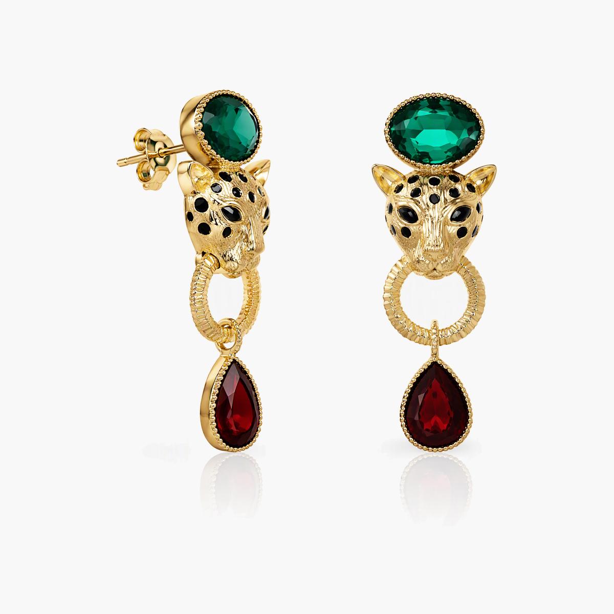 Trendy Leopard Head Drop Earrings