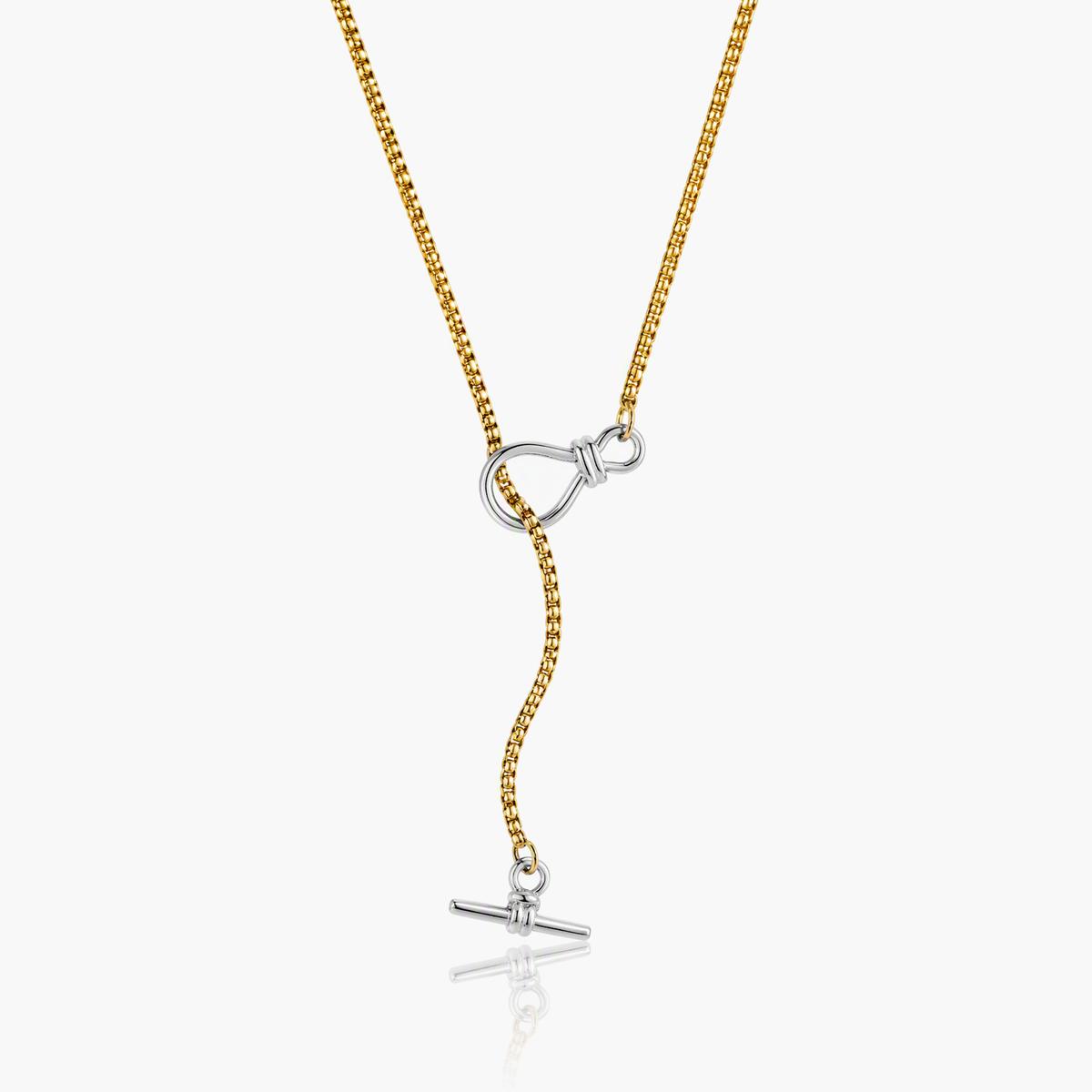 Minimalist Love Knot Toggle Necklace