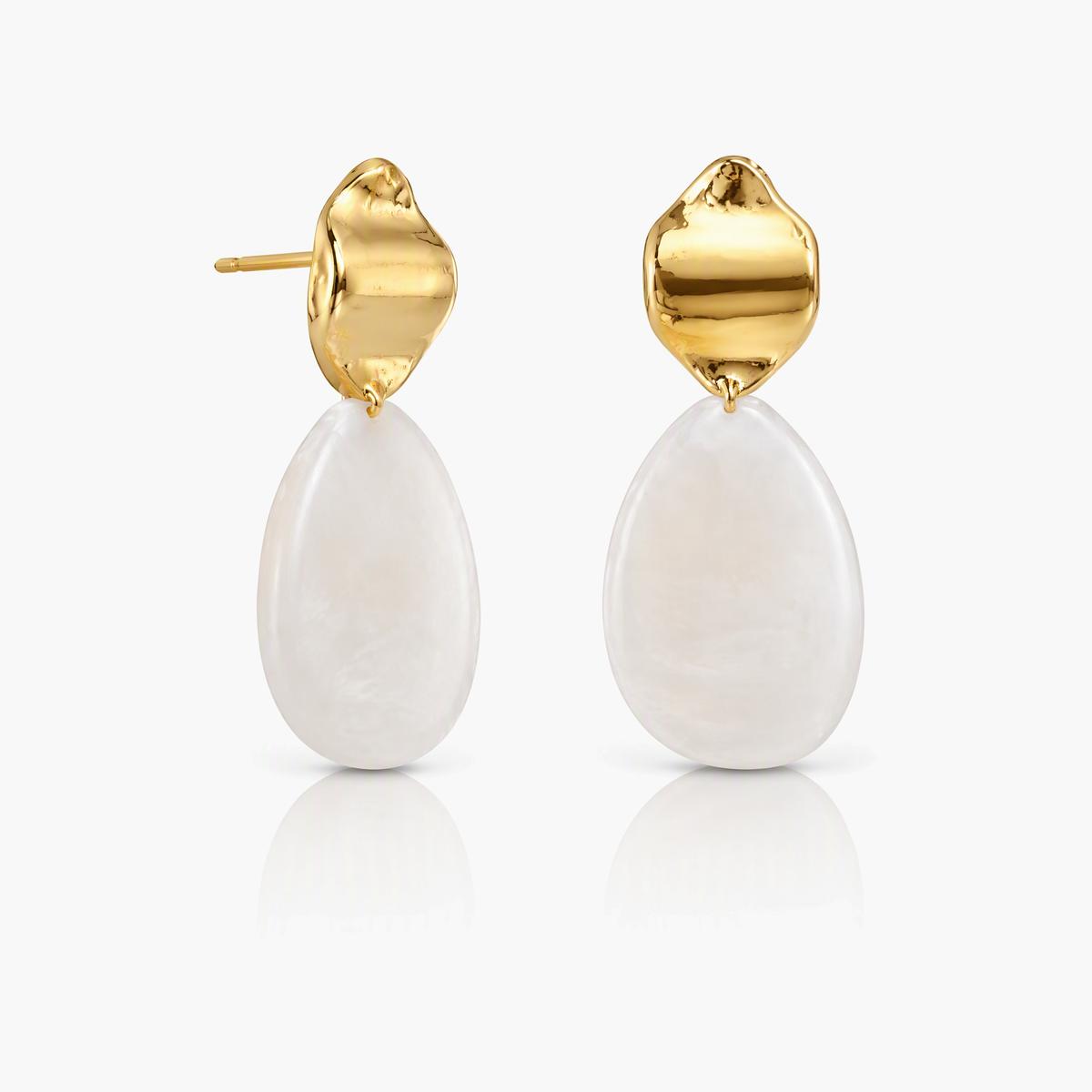 Teardrop Stone Drop Earrings